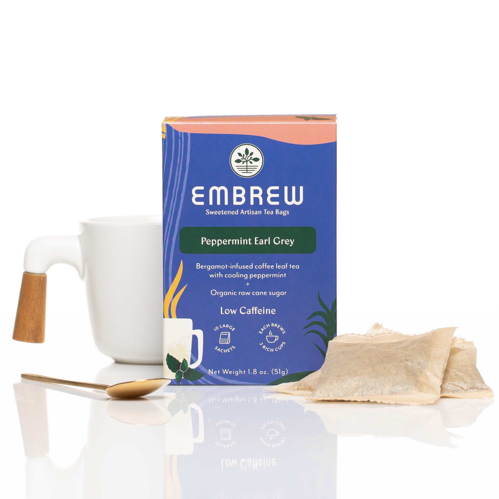Embrew Tea Peppermint Earl Grey Sweetened Tea Bags