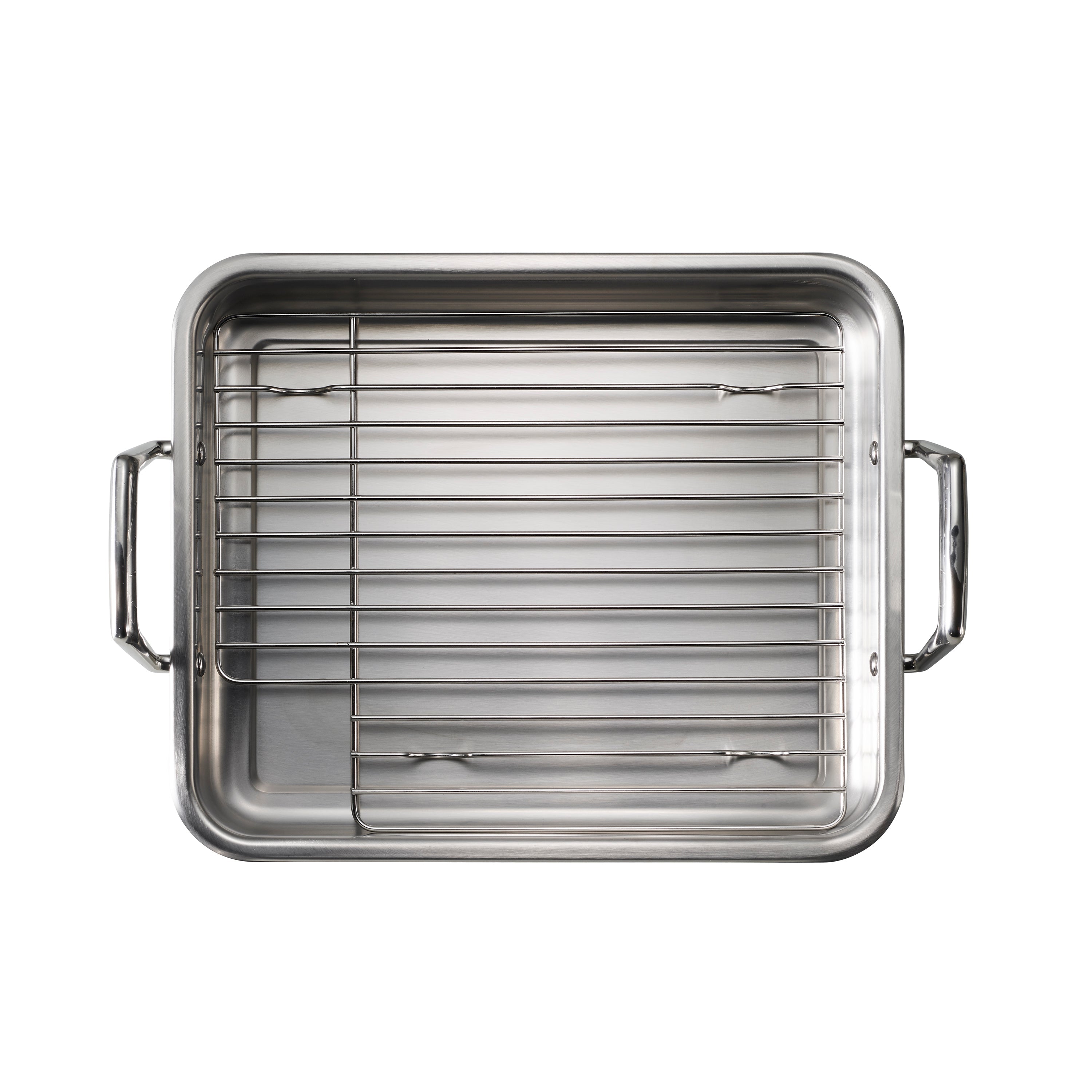 Tramontina Prima Stainless Steel Roasting Pan w/ Basting Grill, 13.5''