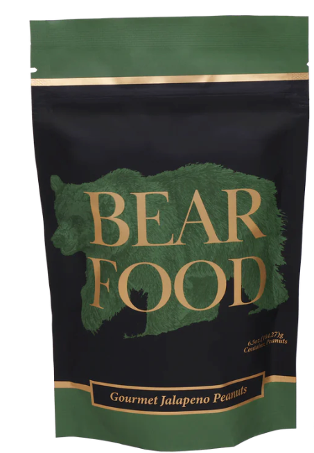Bear Food Jalapeño Gourmet Peanuts Pouch, Multiple Sizes