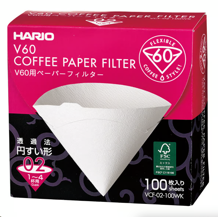 Hario Filters for V60, pack of 100, White