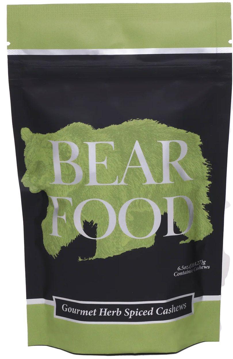 Bear Food Herb Spiced Gourmet Cashews Pouch, Multiple Sizes