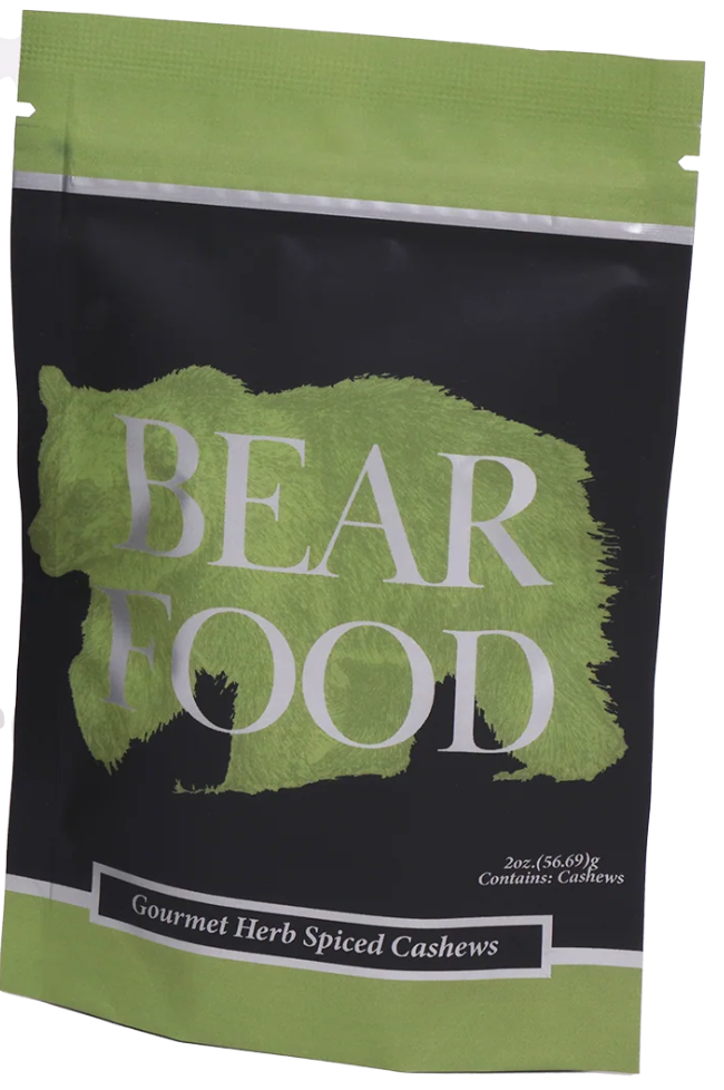 Bear Food Herb Spiced Gourmet Cashews Pouch, Multiple Sizes