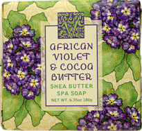 Greenwich Bay Soap, African violet & Cocoa Butter, 6 oz Bar