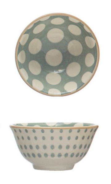 Creative Co-Op Stoneware Pinch Pot, Multiple Designs, Sold Individually