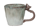 Creative Co-Op Stoneware Mug w/ Mushroom Handle, 4 Styles, 14 oz-2