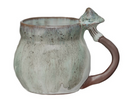 Creative Co-Op Stoneware Mug w/ Mushroom Handle, 4 Styles, 14 oz