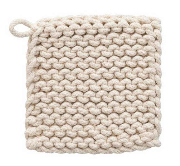 Creative Co-Op Cotton Crocheted Potholder: Sonoma 2 Collection, Sold Individually