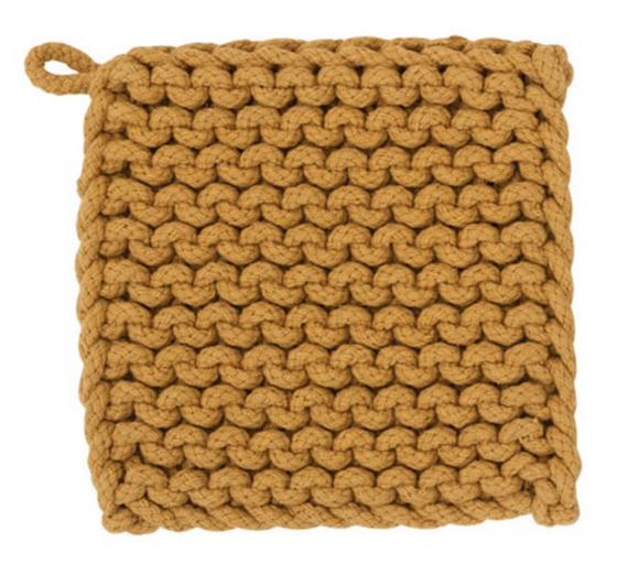 Creative Co-Op Cotton Crocheted Potholder: Cozy Collection, Sold Individually