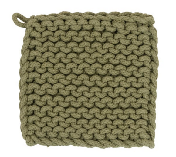 Creative Co-Op Cotton Crocheted Potholder: Cozy Collection, Sold Individually