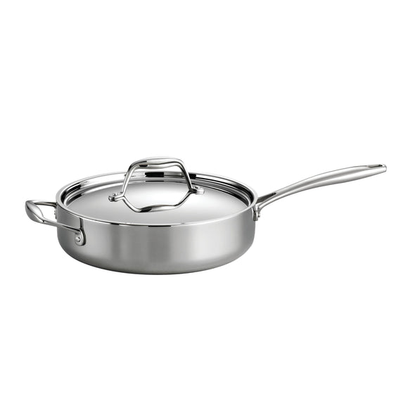 Tramontina Signature 3 Qt Tri-Ply Clad Stainless Steel Covered Deep Saute Pan