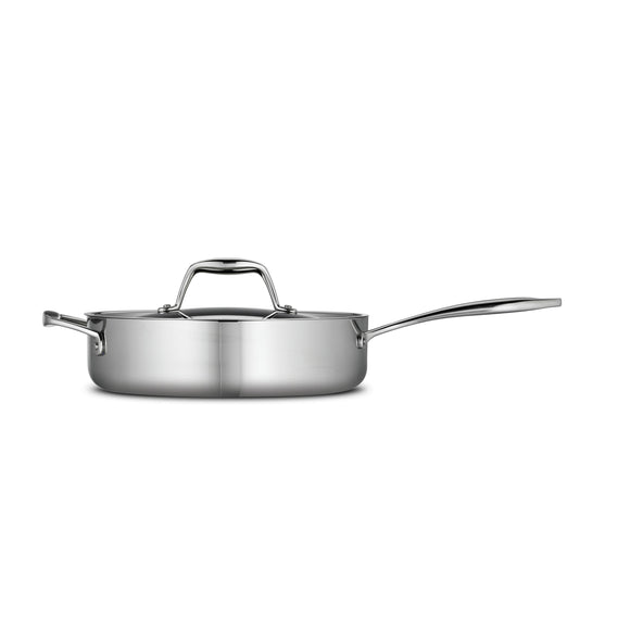 Tramontina Signature 3 Qt Tri-Ply Clad Stainless Steel Covered Deep Saute Pan