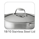 Tramontina Signature 4 Qt Tri-Ply Clad Stainless Steel Covered Universal Pan-3