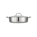 Tramontina Tri-Ply Clad 6 Qt Stainless Steel Covered Braiser w/ Glass Lid-2