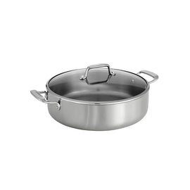 Tramontina Tri-Ply Clad 6 Qt Stainless Steel Covered Braiser w/ Glass Lid