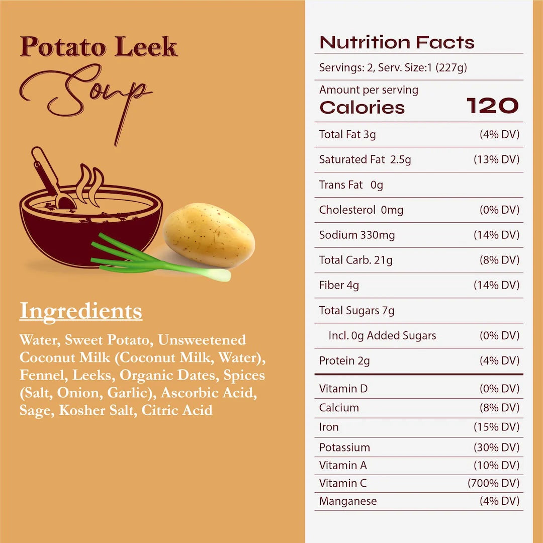 18 Chestnuts Soup - Potato Leek, 32 oz