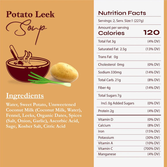 18 Chestnuts Soup - Potato Leek, 32 oz