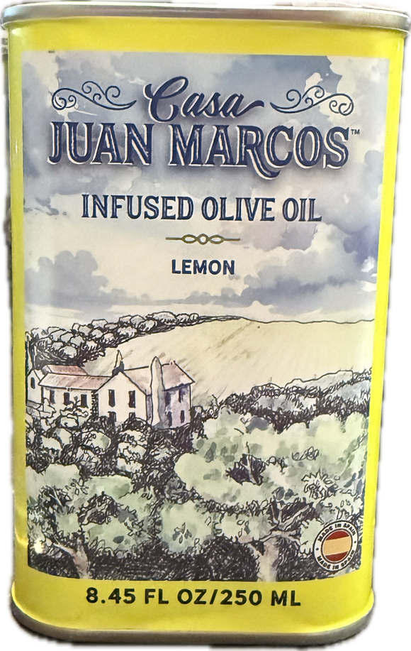 Casa Juan Marcos Lemon Infused Picual Spanish Cold Pressed Extra Virgin Olive Oil, 250 ml Copy