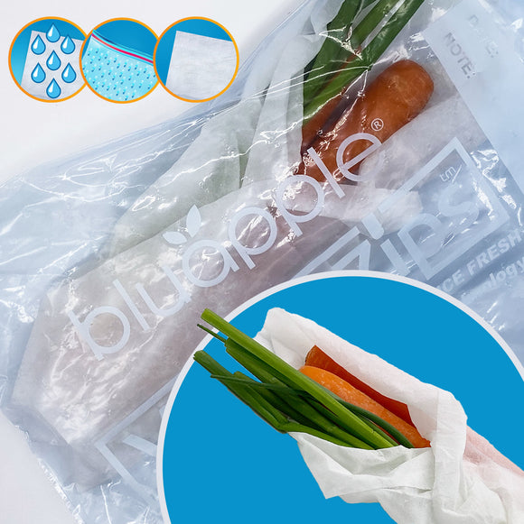 Bluapple VeggieZips™ with HydroLiners™, 10-Pack