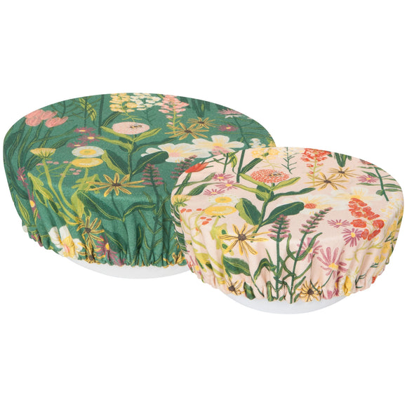 Bees & Blooms Bowl Covers, Set of 2