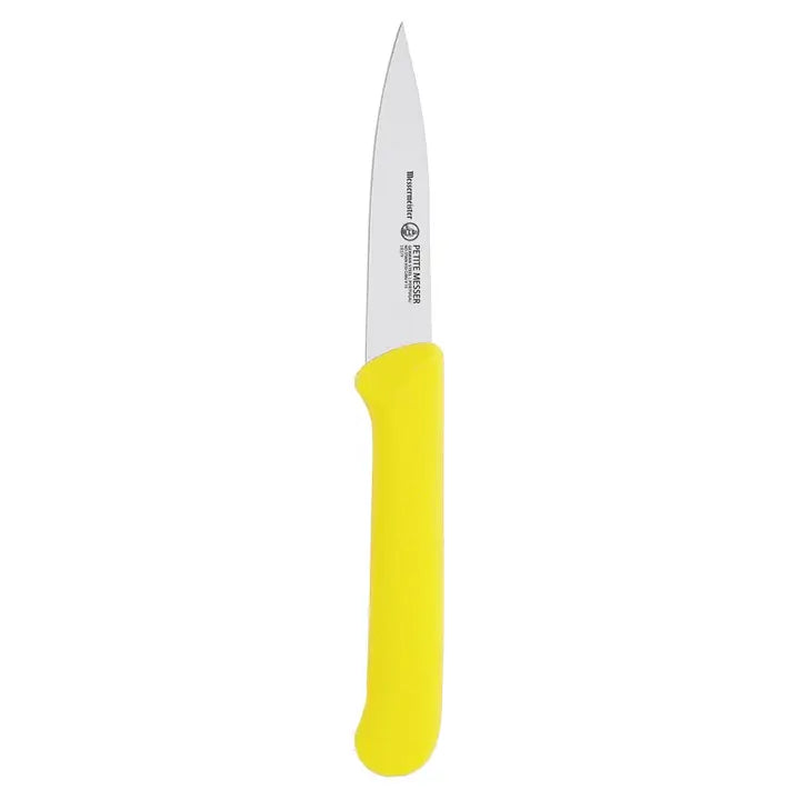 Messermeister 3'' Spear Point Paring Knife w/ Matching Sheath, Yellow