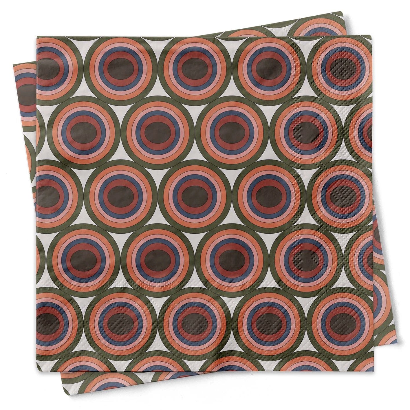 Mod Lounge Paper Co Cocktail Napkin Circle In Pyramid