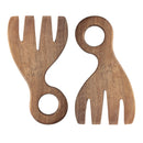 Creative Co-Op Acacia Wood Salad Servers, Set of 2