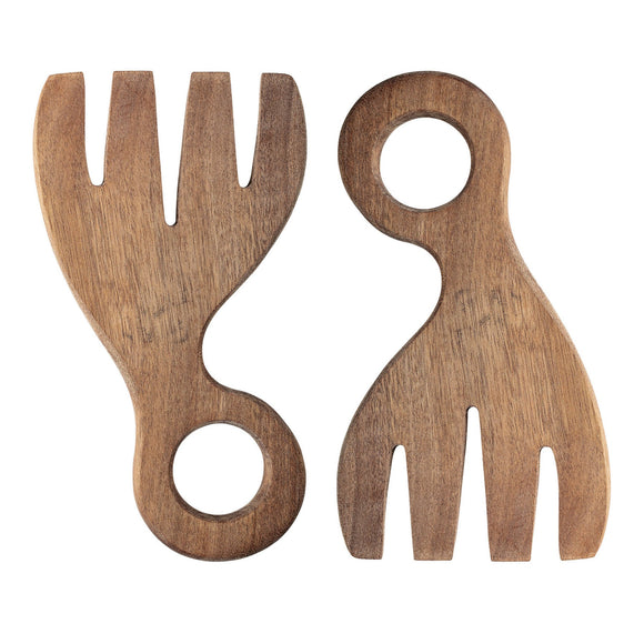 Creative Co-Op Acacia Wood Salad Servers, Set of 2