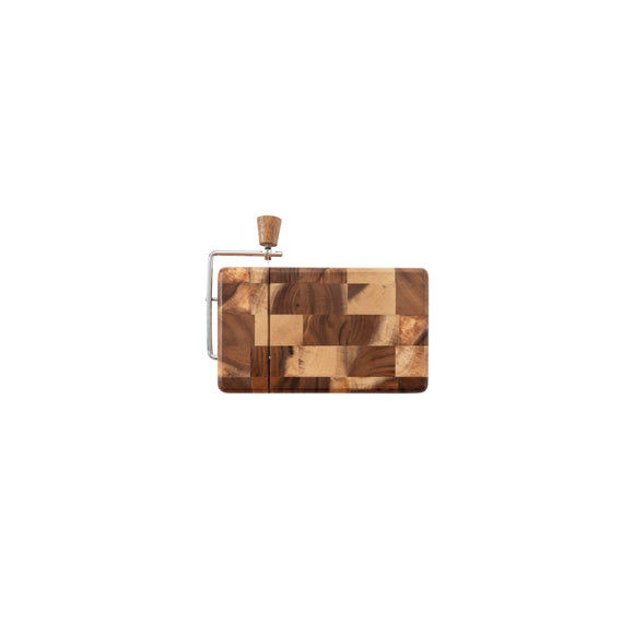 Creative Co-Op Suar Wood and SS Cheese Slicer