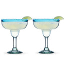 Twine Primavera Recycled Margarita Glass, Set of 2