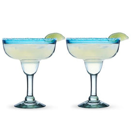 Twine Primavera Recycled Margarita Glass, Set of 2