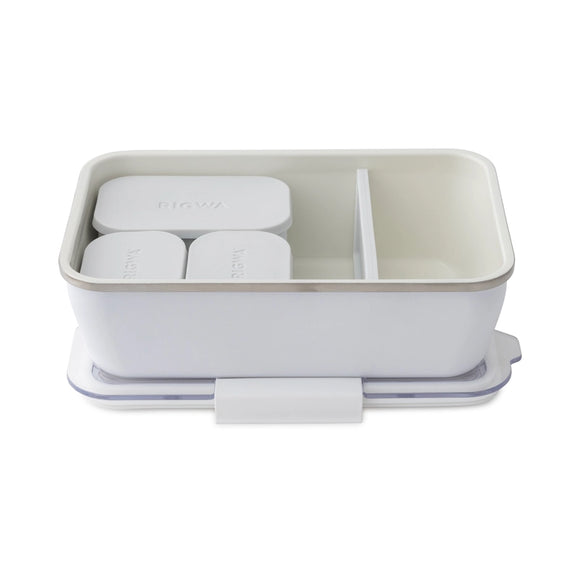Rigwa SS Insulated Bento Box Kit, 9x6, Snowbird