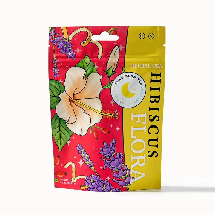 Full Moon Tea Company Hibiscus Flora Herbal Tea