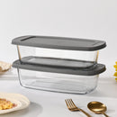 Fox Run Glass Loaf Pans with Lids, Set of 2-5