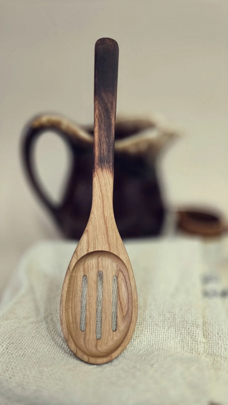 Two Ravens Handmade Wood Classic Slotted Spoon