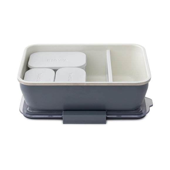 Rigwa SS Insulated Bento Box Kit, 9x6, Slate
