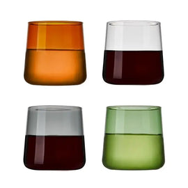 Viski Aurora Glass Cocktail Tumblers, Set of 4