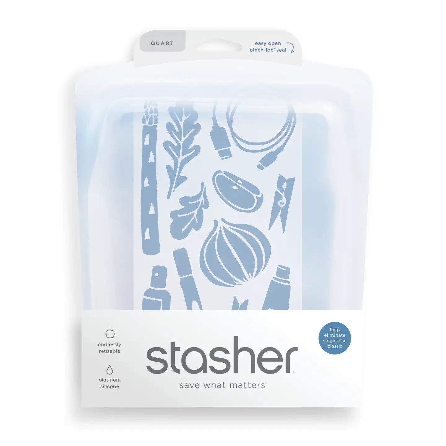 Stasher Quart, Clear