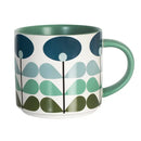 Mod Lounge Paper Co Mid Century Blue Mod Flower Matte Mug
