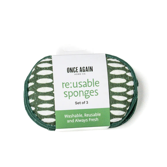 Once Again Home Co. Re:Usable Sponge, Set of 3 - Beans, Multiple Colors