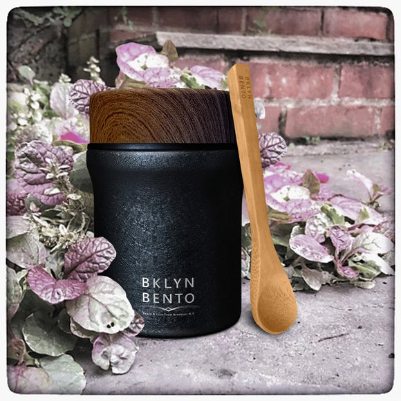 Bklyn Bento Williamsburg Food Jar Medium (14oz) + Bamboo Spoon, Multiple Colors