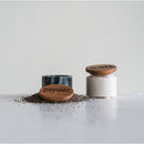 creative co-op Marble Salt and Pepper Pinch Pots w/ Wood Lids-4