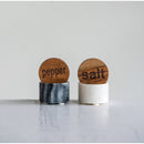Creative Co-Op Salt or Pepper Container w/ Wood Lid, Sold Individually-5