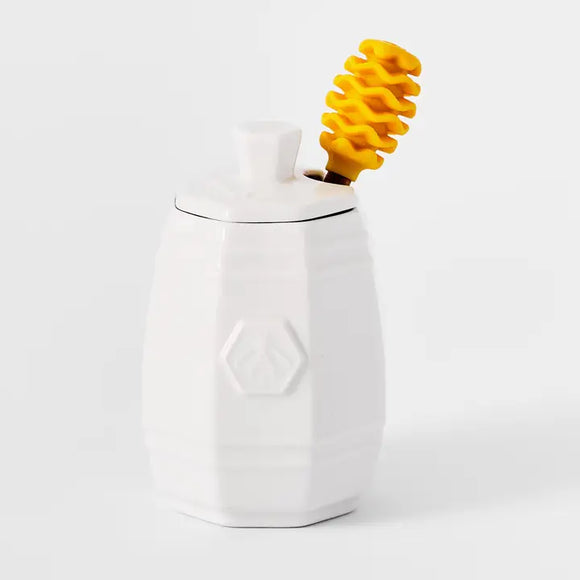 Prepara Ceramic Honey Pot and Dipper Set