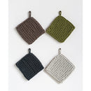 creative co-op Cotton Crocheted Potholder, Set of 4, Multiple Colors-4