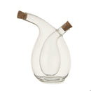 Creative Co-Op Hand-Blown Glass Oil & Vinegar Cruet w/ Cork Stoppers