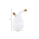 Creative Co-Op Hand-Blown Glass Oil & Vinegar Cruet w/ Cork Stoppers-3