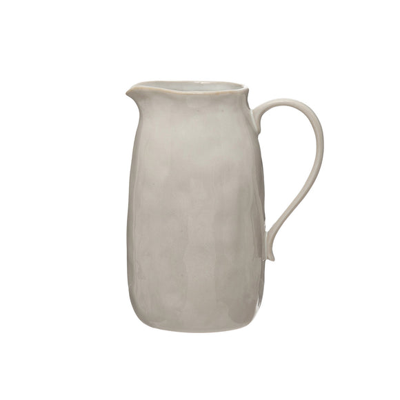 Creative Co-Op Stoneware Pitcher, 96 oz