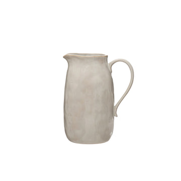 Creative Co-Op Stoneware Pitcher, 62 oz
