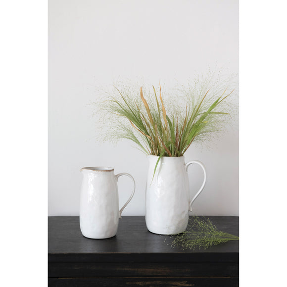 creative co-op Reactive Glaze Stoneware Pitcher, 62 oz