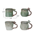 Creative Co-Op Stoneware Mug w/ Mushroom Handle, 4 Styles, 14 oz-5